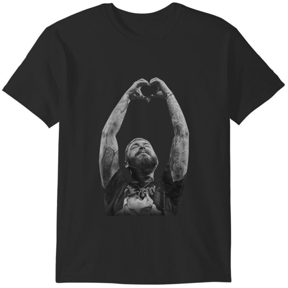 Post Malone T-Shirt Music Lover Graphic Band Concert Tour Fan Gift Tee .